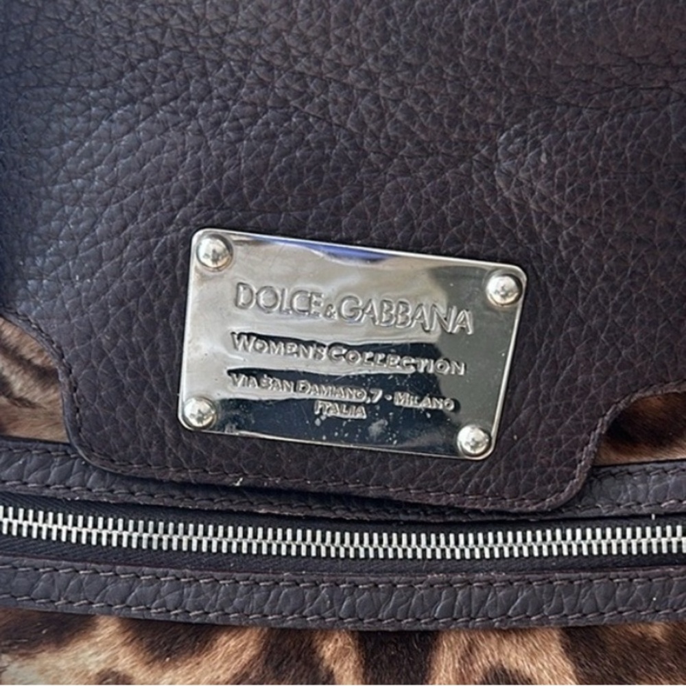 Dolce & Gabbana Brown Leopard Print Women's Bag - Picture 5 of 6